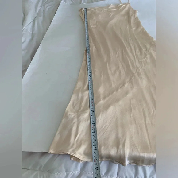 Park & Fifth satin slip midi dress. Color is  champagne, size extra large. - Picture 14 of 15